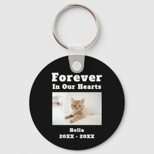 Pet Loss Sympathy Memorial Forever In Our Hearts Key Ring