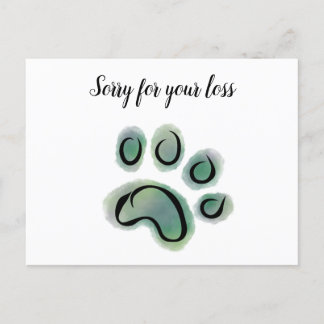 Pet Loss sympathy Postcard
