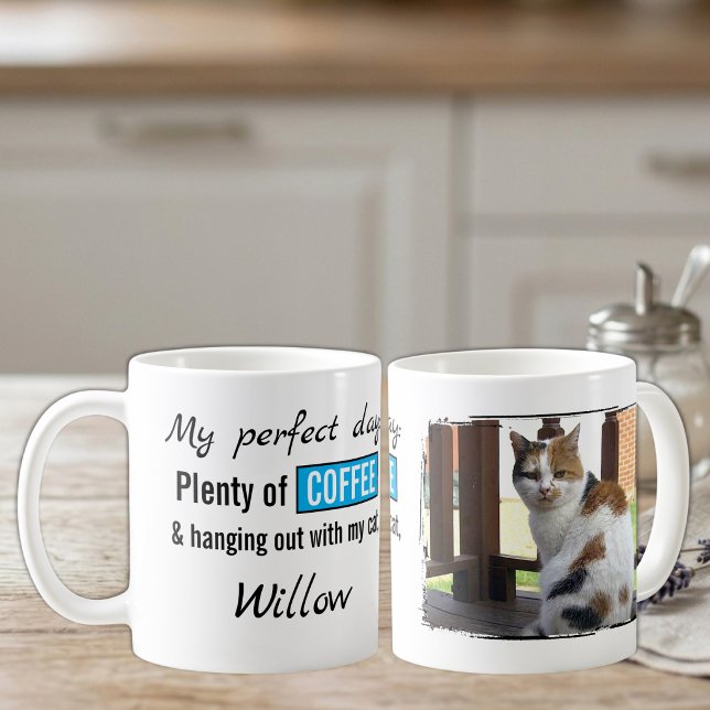 Pet love cat dog coffee blue mug (Creator Uploaded)