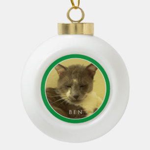 PET LOVE Ceramic Ball Ornament /Green