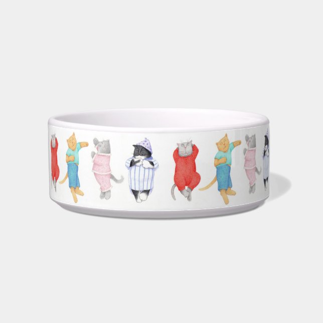 PET LOVE Ceramic Pet Bowl / Cats Pyjamas (Left)