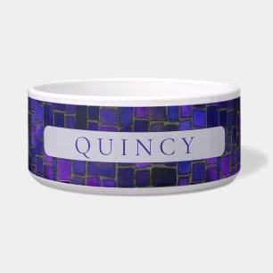 PET LOVE Ceramic Pet Bowl / Violet Mosaic