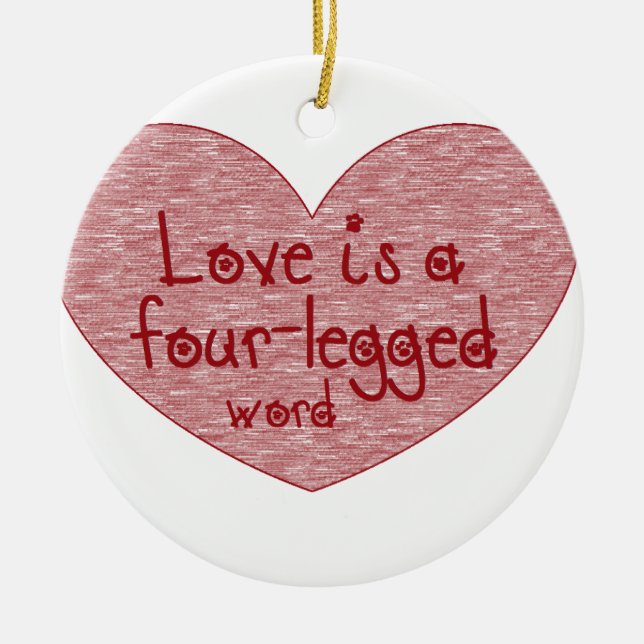Pet Love Ceramic Tree Decoration (Front)