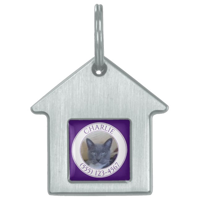 PET LOVE House Pet Tag / Purple (Front)