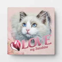 Pet Love Photo Display Pink, Heart & Love - Square