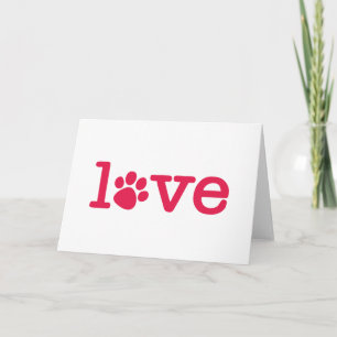 Pet love thank you card