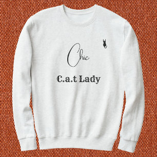 Pet Lover Ash And Black Script Customised Cat Mum Sweatshirt