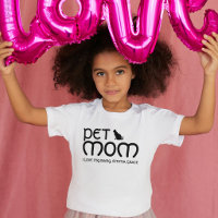 Pet Lover Cat Mom Black White Mother's Day Script