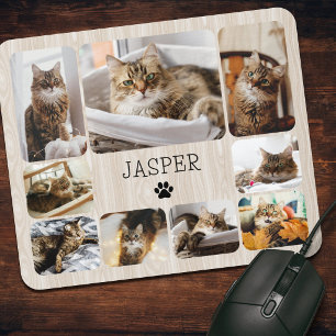Pet Lover Cat Photo Pictures Rustic Mouse Pad