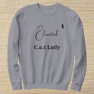 Pet Lover Grey And Black Script Cat Mom Customized Sweatshirt