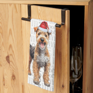 Pet Lover Holiday Lakeland Terrier Dog Christmas Tea Towel