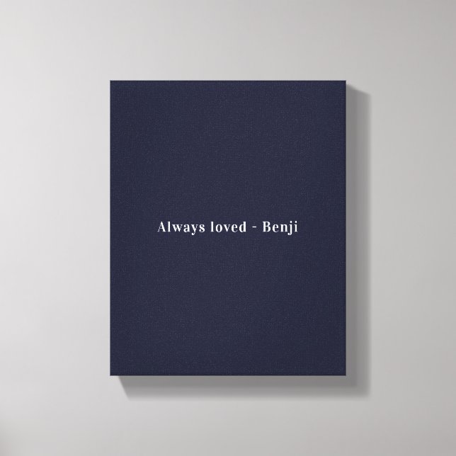 Pet Lover Keepsake Canvas Print (Front)