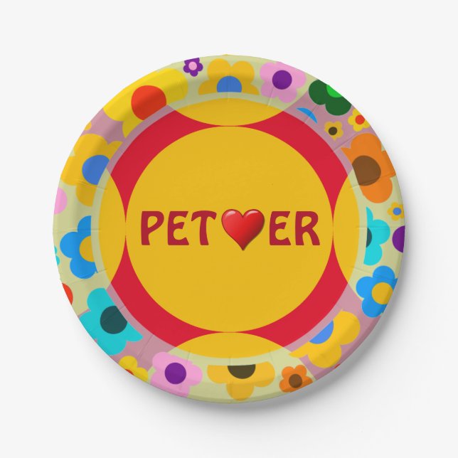 Pet Lover Paper Plate (Front)