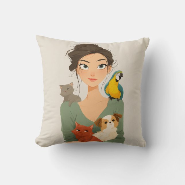 Pet Lover’s Cosy Portrait Cushion (Front)