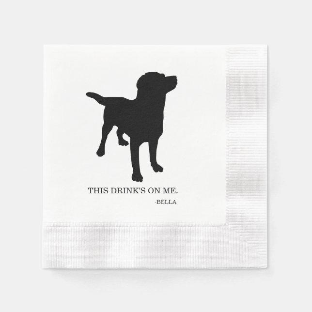 Pet Lovers Cocktail Napkin (Front)