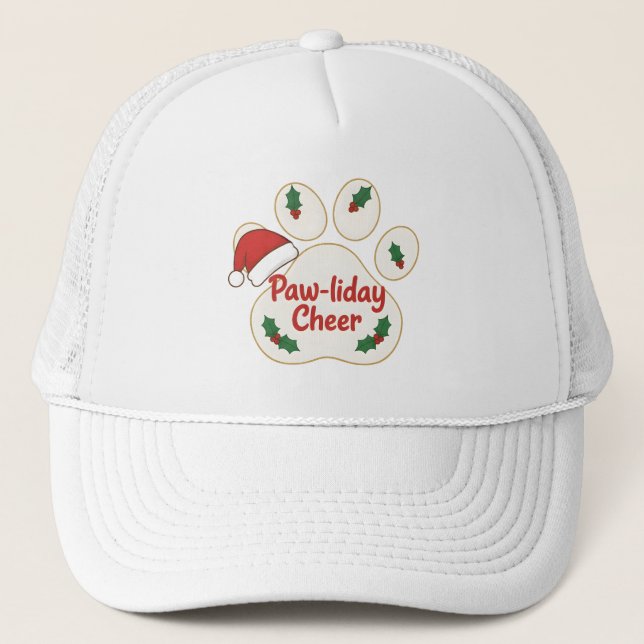 Pet lovers’ favorite — a paw print  trucker hat (Front)