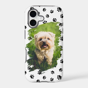 Pet Lovers Personalised Photo Black Paw Prints