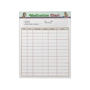 Pet Medication Notepad