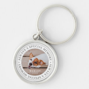 Pet Memorial Always a Special Memory Modern Photo Key Ring