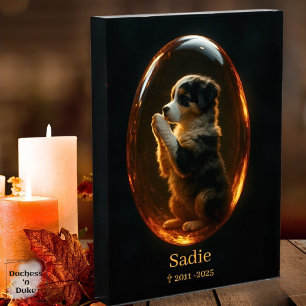 Pet Memorial Australian Shepherd Amber Canvas Print
