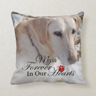 Pet Memorial - Cat or Dog FOREVER in our HEARTS Cushion