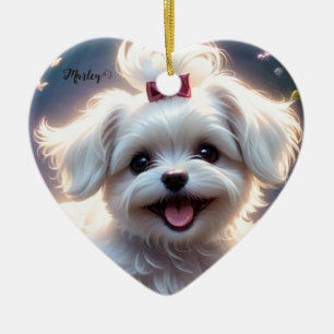 Pet Memorial Ceramic Heart Ornament