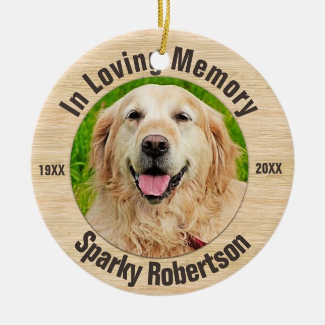 Pet Memorial Ceramic Tree Decoration (Front)