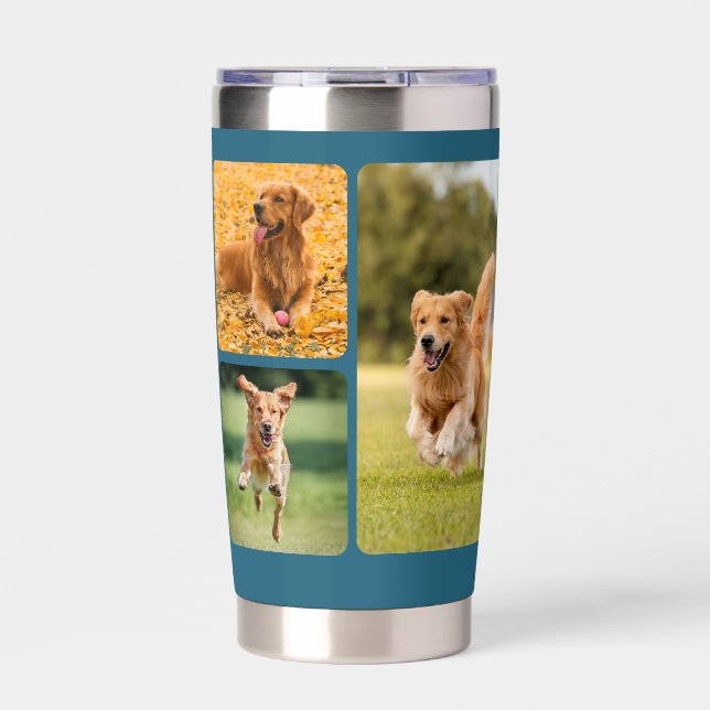 Pet Memorial Custom Photo Keepsake Insulated Tumbler (Front)