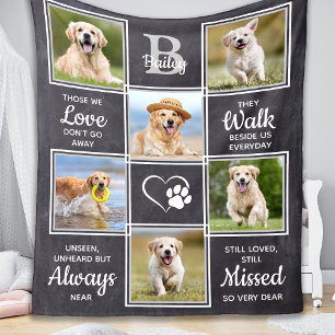 Pet Memorial Dog Keepsake Sympathy Quote Pet Loss  Fleece Blanket