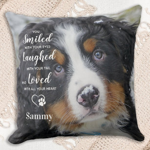 Pet Memorial - Dog Lover Gift - Pet Loss Photo Cushion