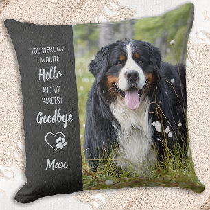 Pet Memorial - Dog Remembrance Gift - Custom Photo Cushion