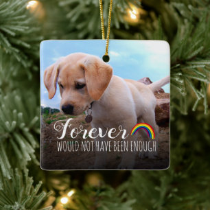 Pet Memorial Dog Tribute 2 Photo Ceramic Ornament