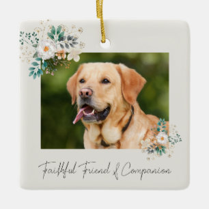 Pet Memorial "Faithful Friend & Companion" Ceramic Ornament