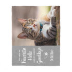 Pet Memorial Favourite Hello Custom Cat Photo