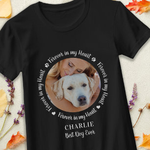 Pet Memorial Forever Heart Personalised Photo T-Shirt