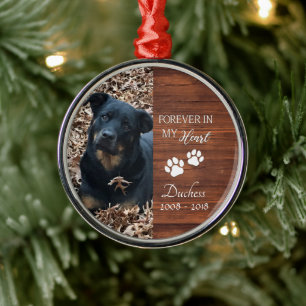 Pet Memorial Forever in My Heart  Metal Tree Decoration