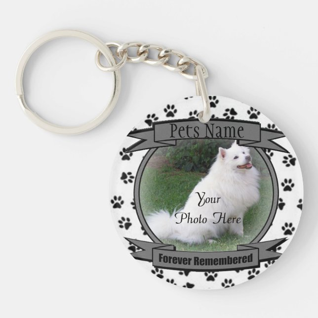Pet Memorial - Forever Remembered - Pet Loss Key Ring (Front)