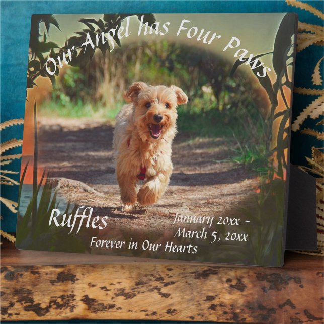 Pet Memorial Four Paws Sunset 2009 Plaque (Creator Uploaded)
