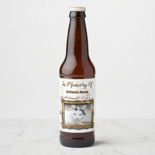 Pet memorial gifts   Personalised Beer Bottle Label