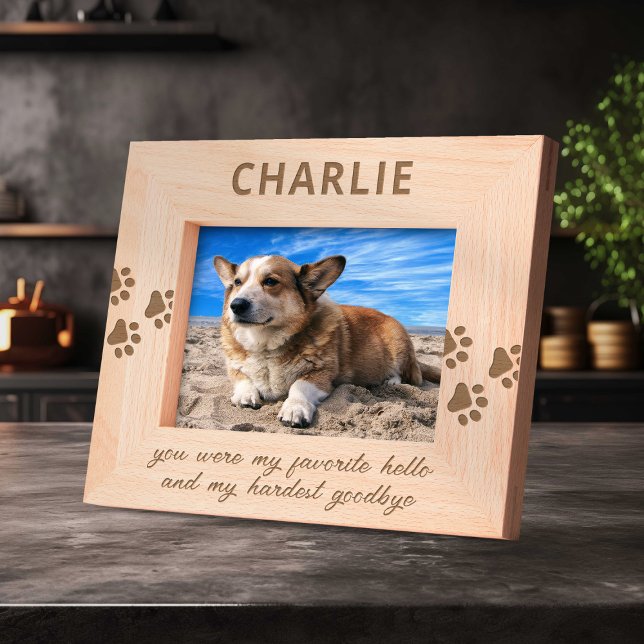 Pet Memorial Hardest Goodbye Etched Frames (Creator Uploaded)