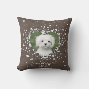 Pet Memorial Heart of Hearts Confetti Neutral Cushion