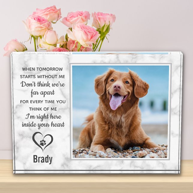 Pet Memorial Keepsake Dog Photo Block (Creator Uploaded)