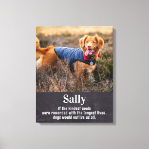 Pet Memorial Keepsake - Dog Photo Canvas Print