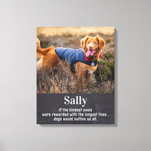Pet Memorial Keepsake - Dog Photo Canvas Print (Front)