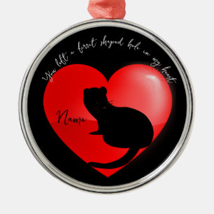 Pet memorial keepsake ferret metal tree decoration