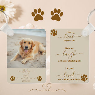 Pet Memorial Keepsake Key Ring