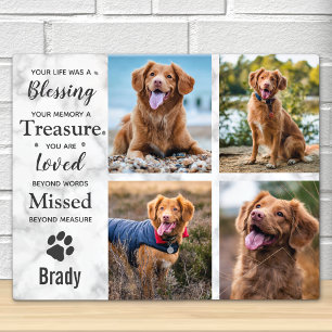 Pet Memorial Keepsake Personalised Photo Collage Plaque