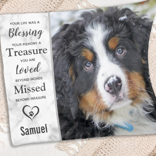 Pet Memorial Keepsake Photo Fleece Blanket