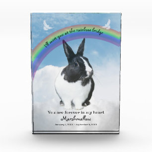Pet Memorial Keepsake Rainbow Bridge Photo Block