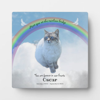 Pet Memorial Keepsake Rainbow Bridge Plaque